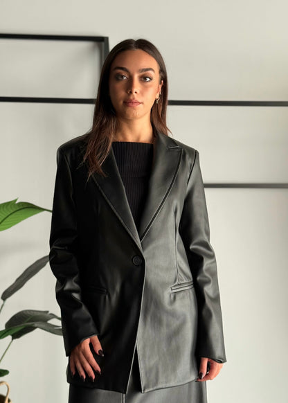 Blazer in ecopelle -KONTATTO