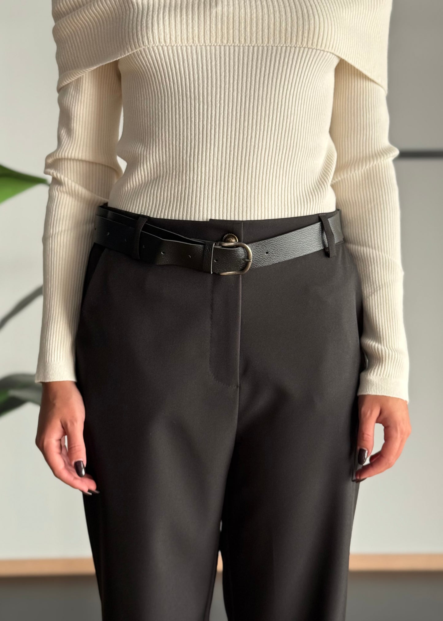 Pantaloni a sigaretta con cintura -ZAHJR