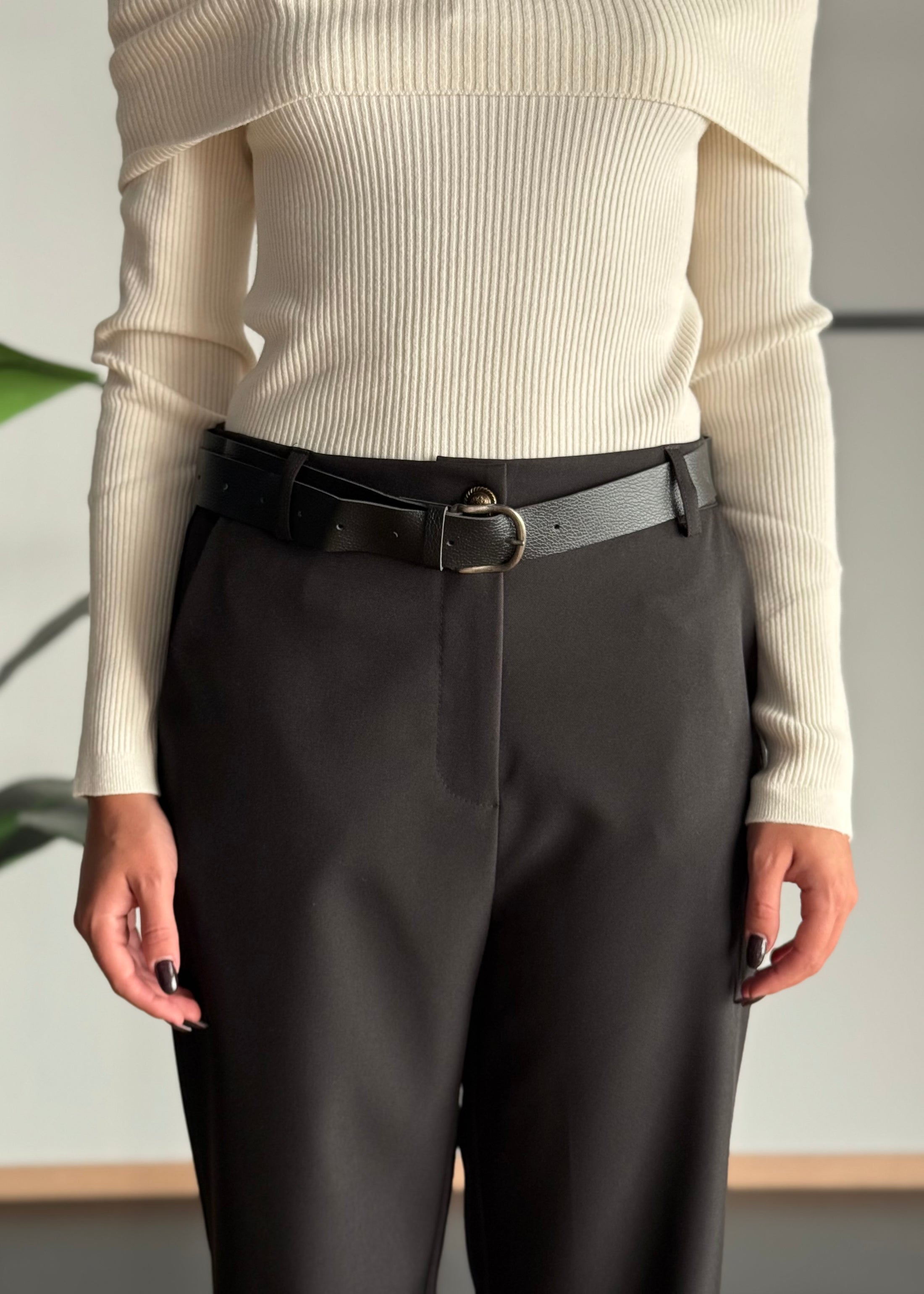 Pantaloni a sigaretta con cintura -ZAHJR