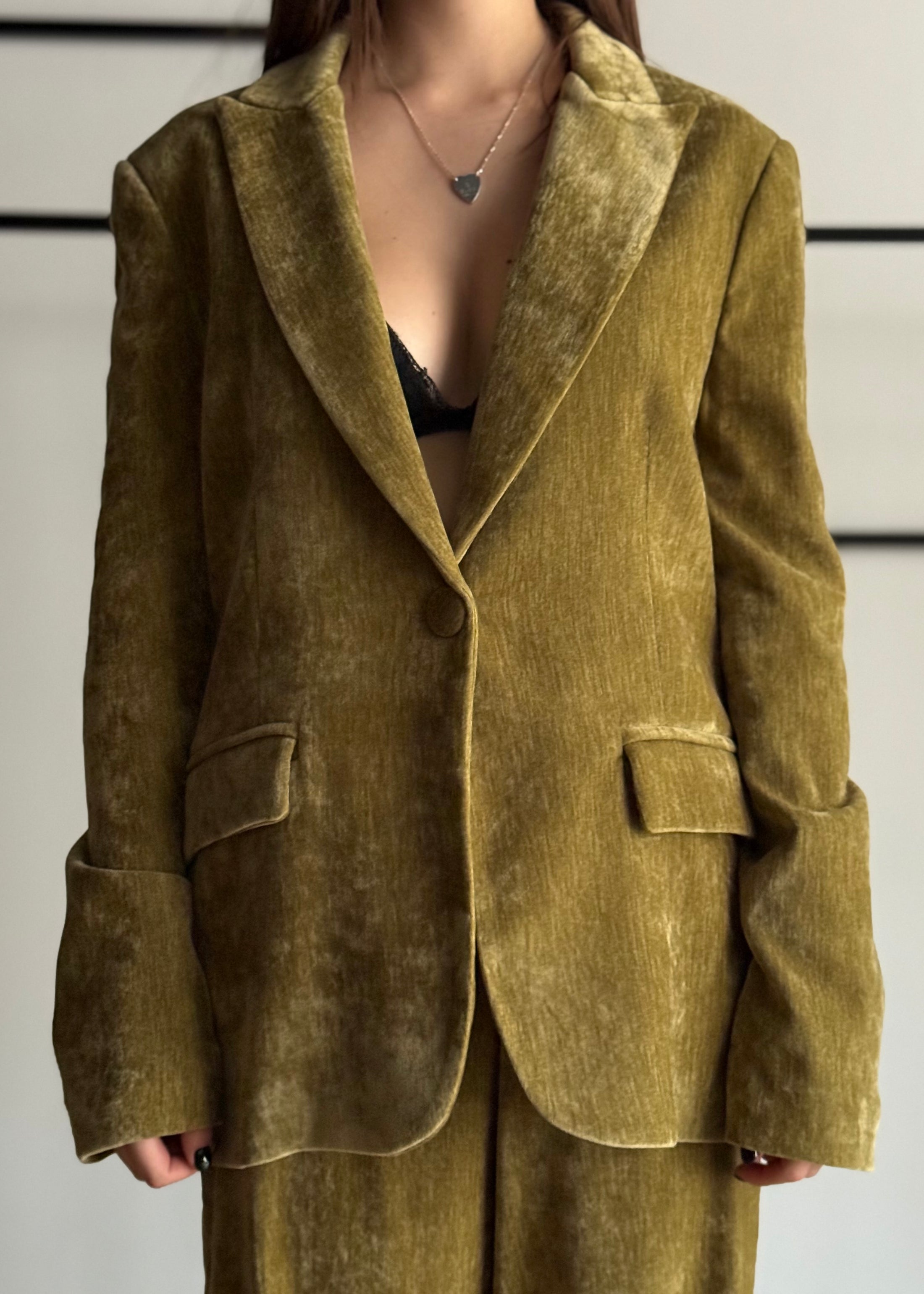 Blazer KONTATTO in velluto monopetto