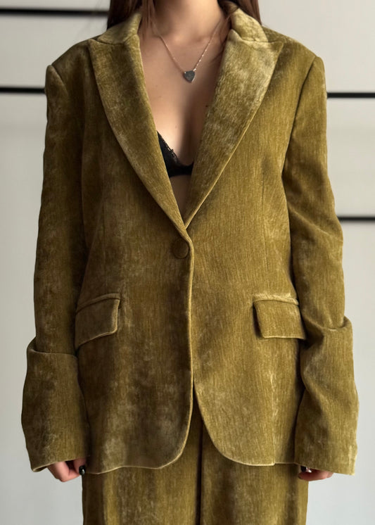 Blazer KONTATTO in velluto monopetto