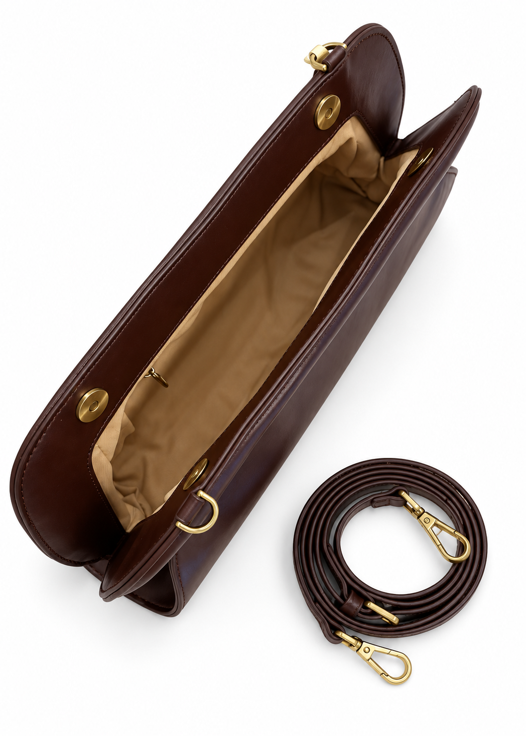 Borsa clutch vino con tracolla