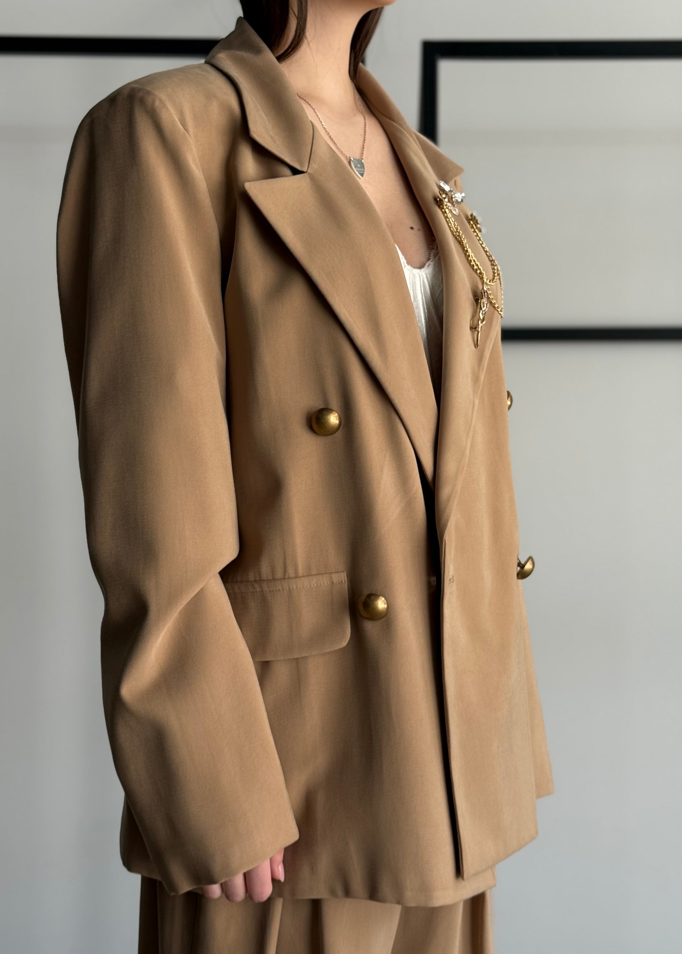 Blazer ZAHJR doppiopetto con bottoni oro