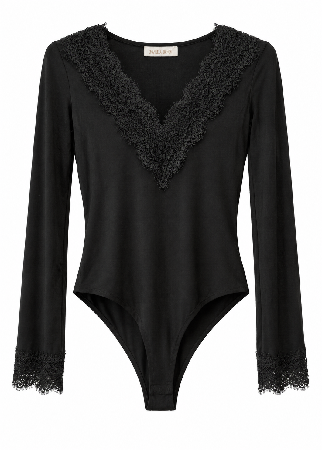 Body nero con pizzo