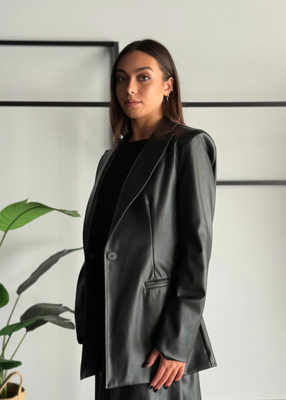 Blazer in ecopelle -KONTATTO