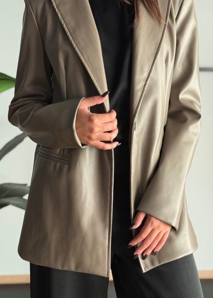 Blazer in ecopelle -KONTATTO