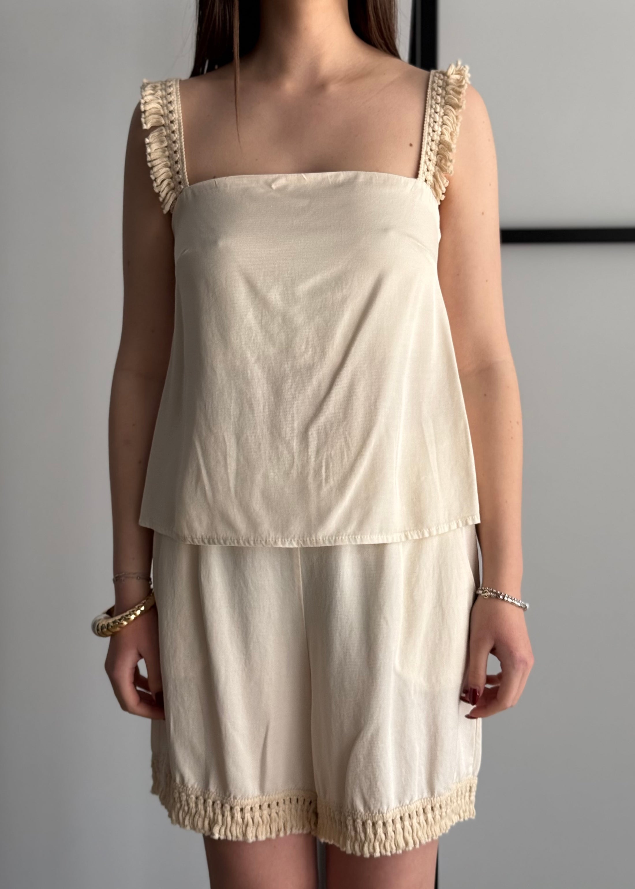 Short ZAHJR con frange latte