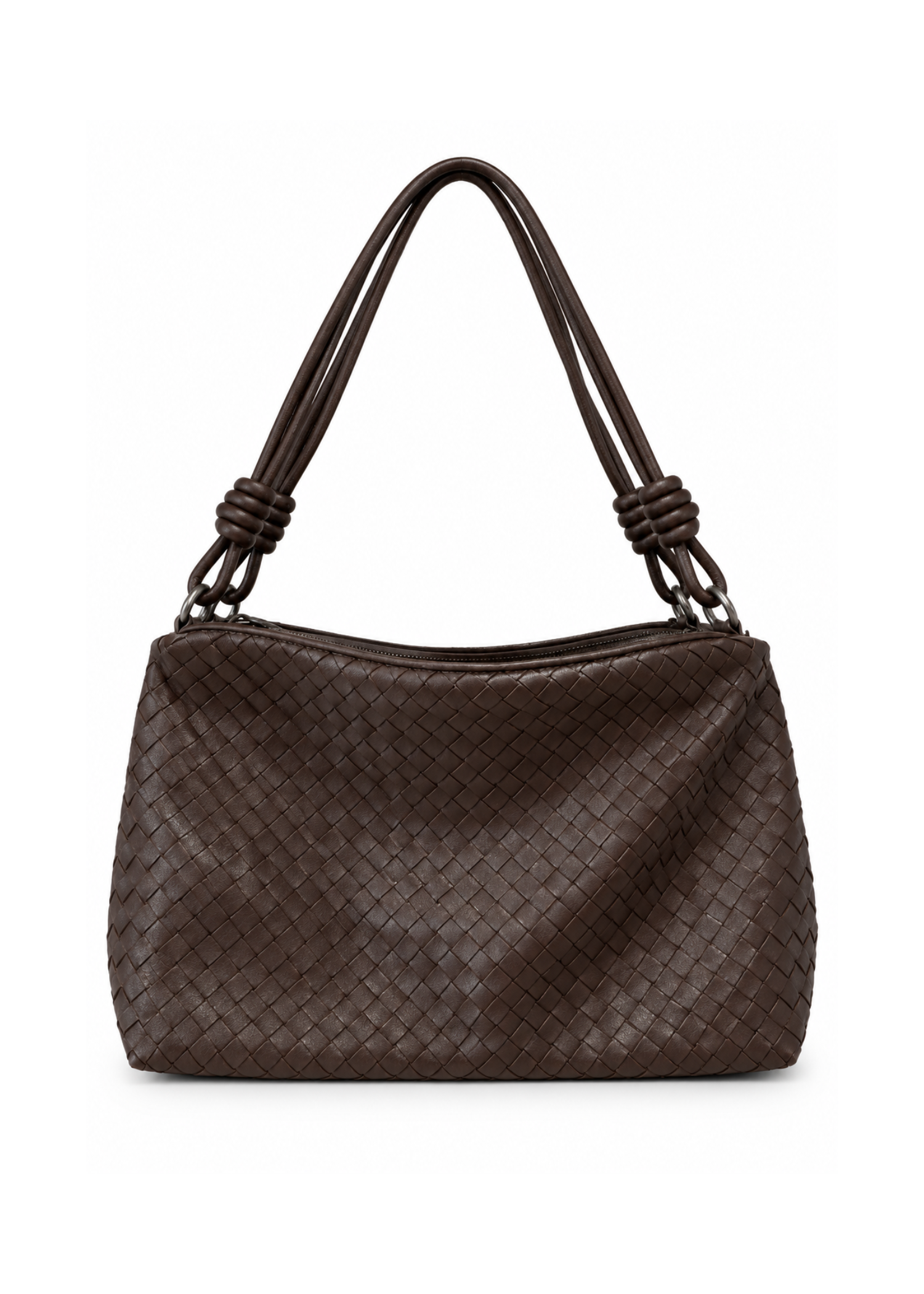 Borsa intrecciata moro con tracolla