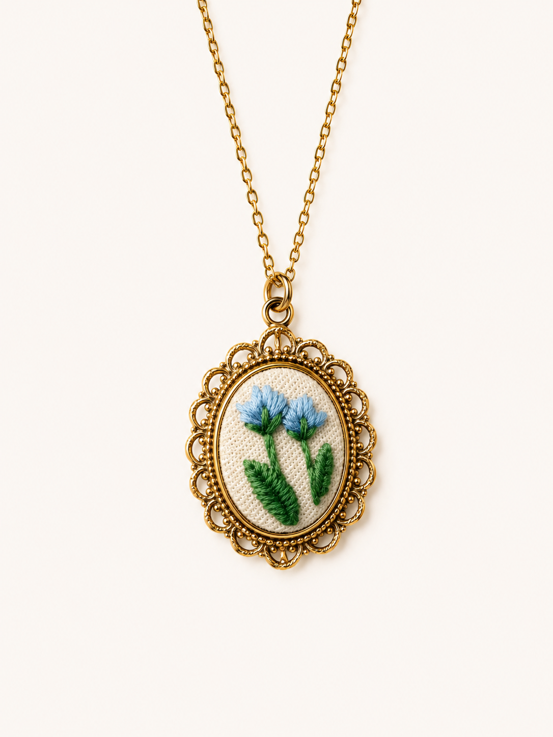 Collana fiore celeste