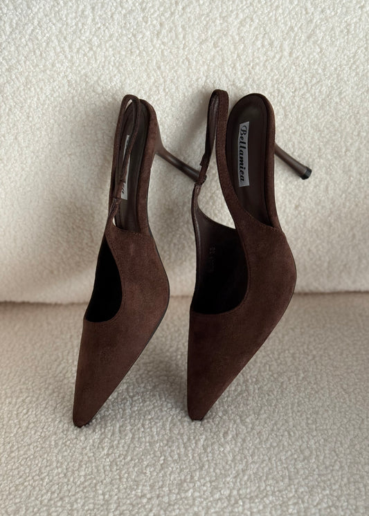 Décolleté Slingback THEVICE in suede moro
