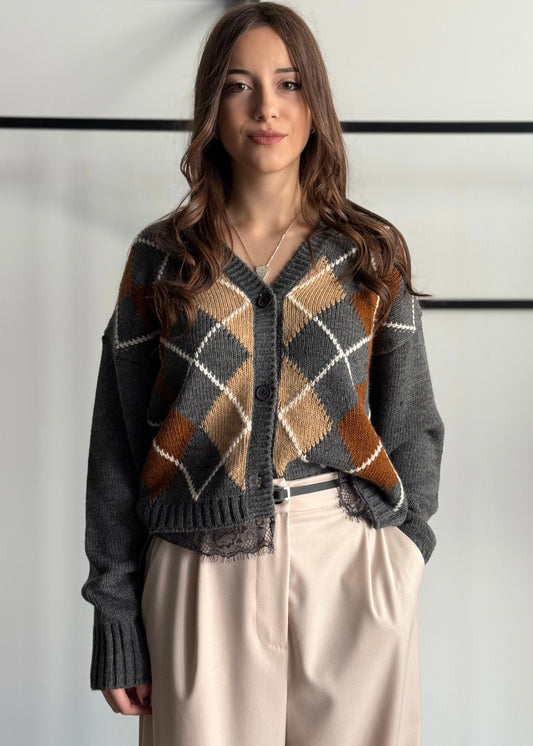 Cardigan PHILIALOFT a rombi