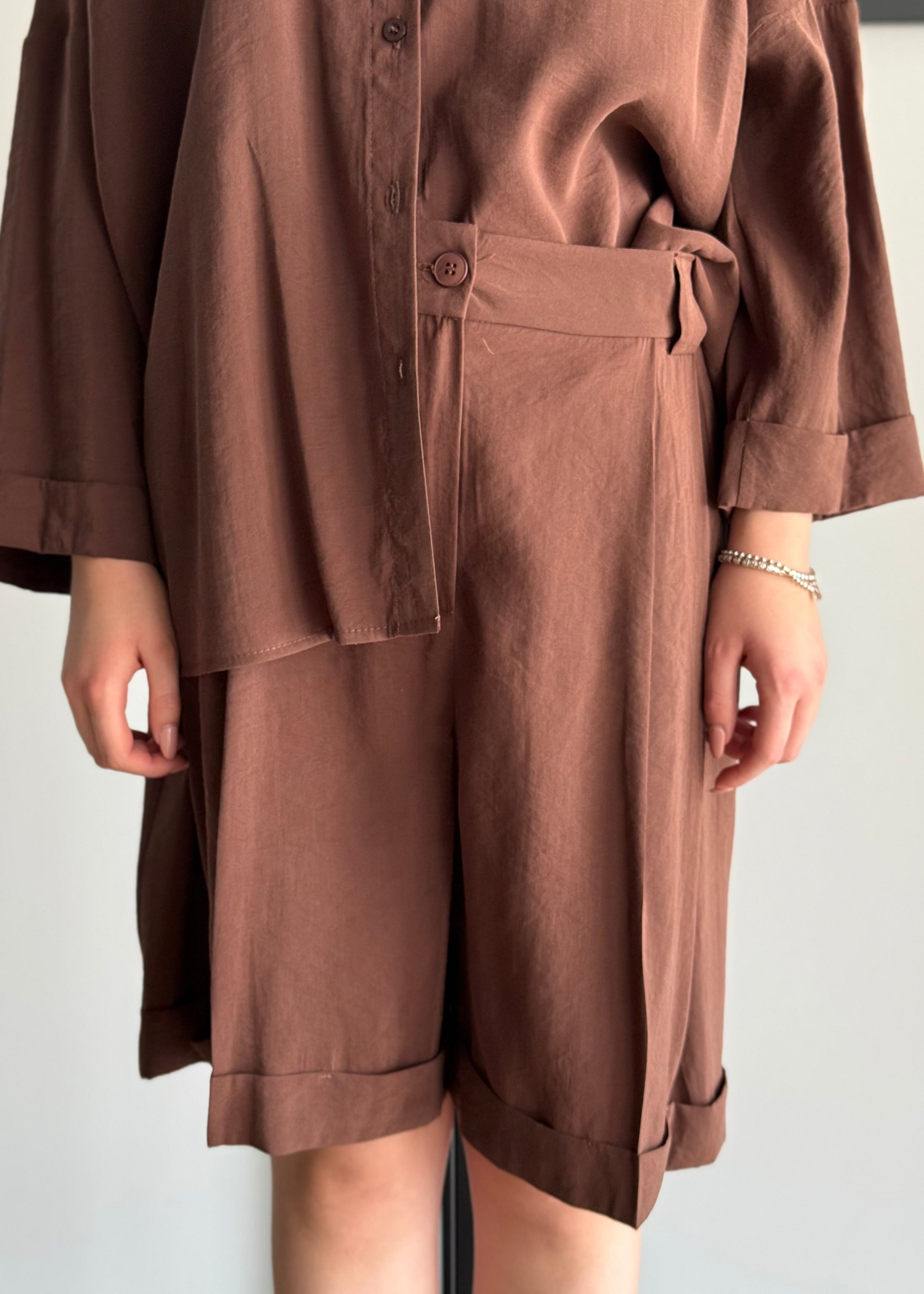 Bermuda Moro con coulisse in vita