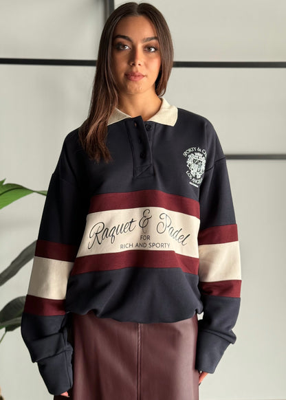 Felpa over modello polo -ZAHJR