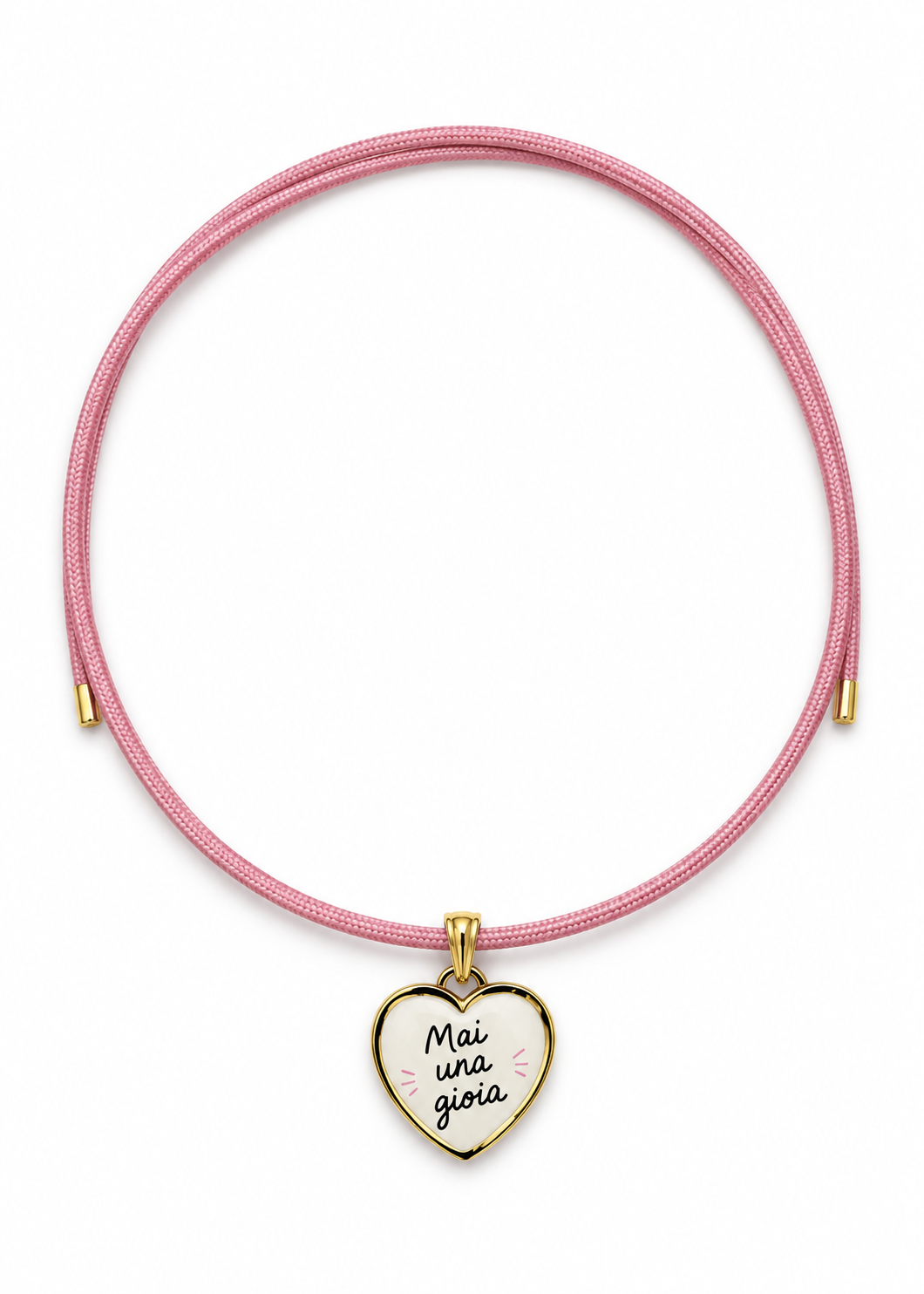 Cordino per collana rosa