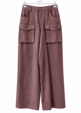 Carica l'immagine nel visualizzatore della galleria, Pantalone cargo wide leg moro - ZAHJR
