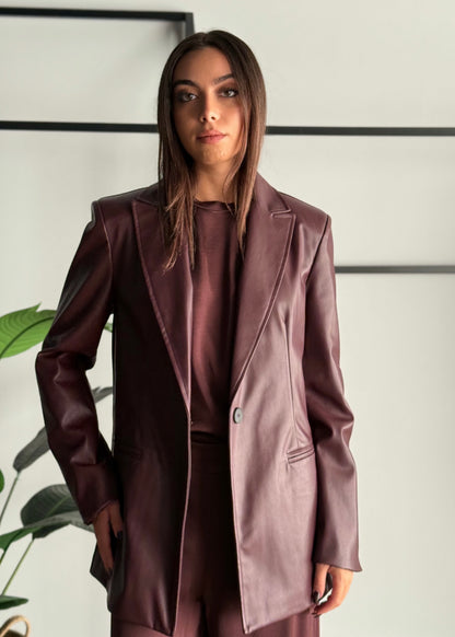 Blazer in ecopelle -KONTATTO