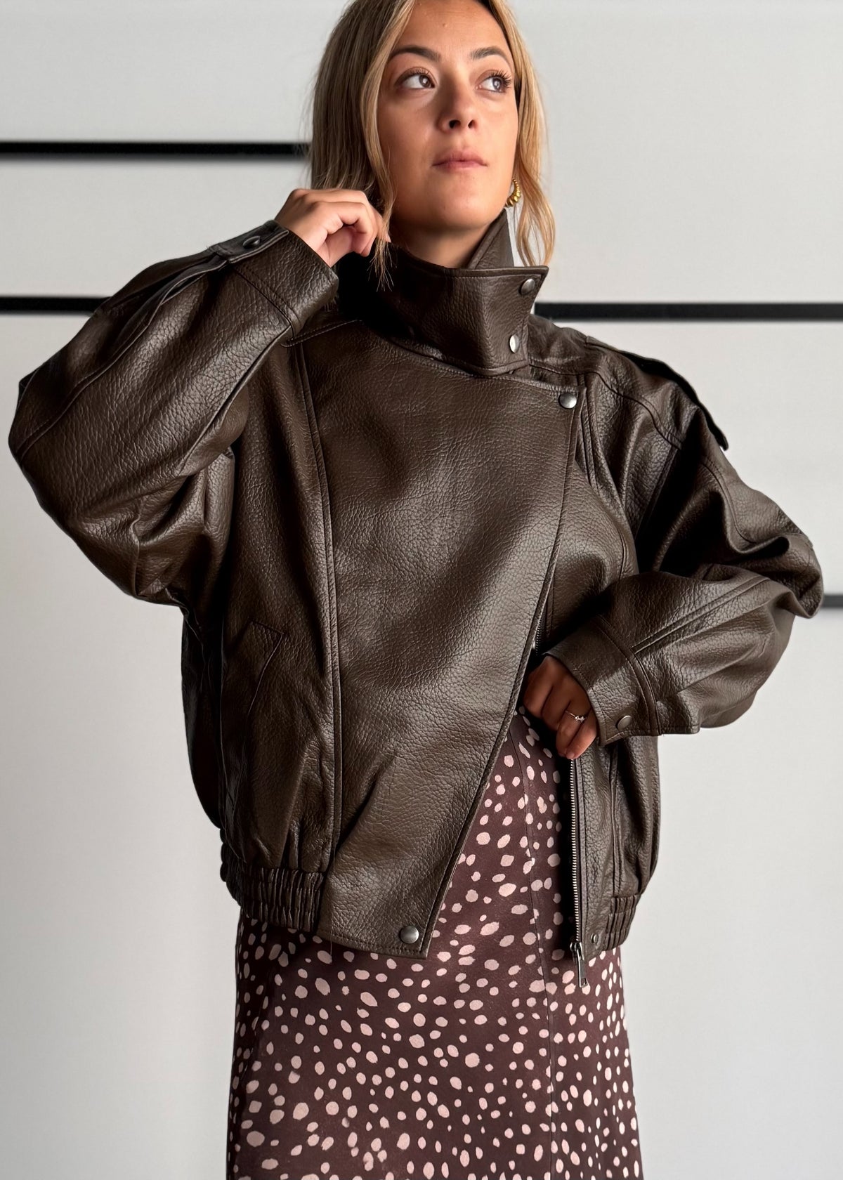 Biker Moro oversize in ecopelle