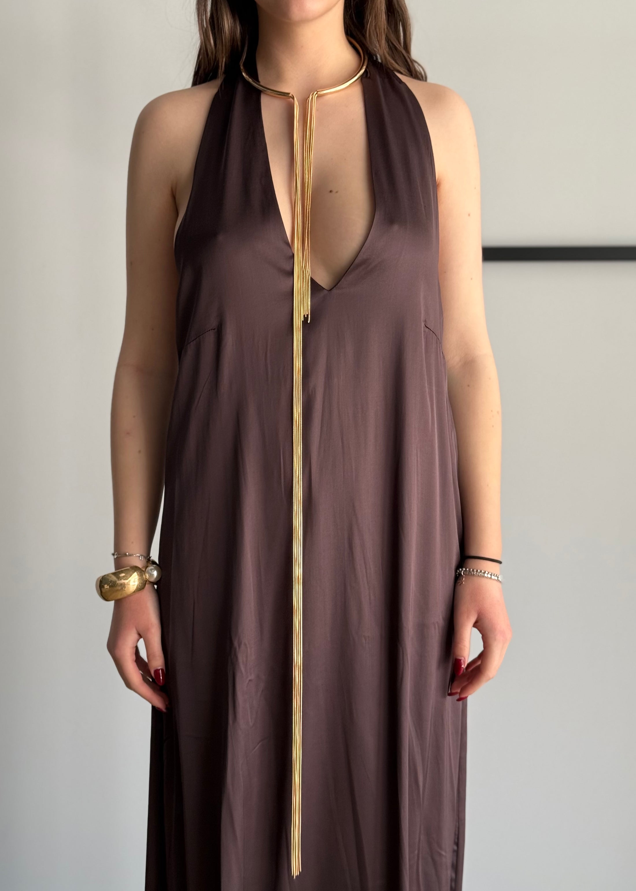 Collana rigida con fili