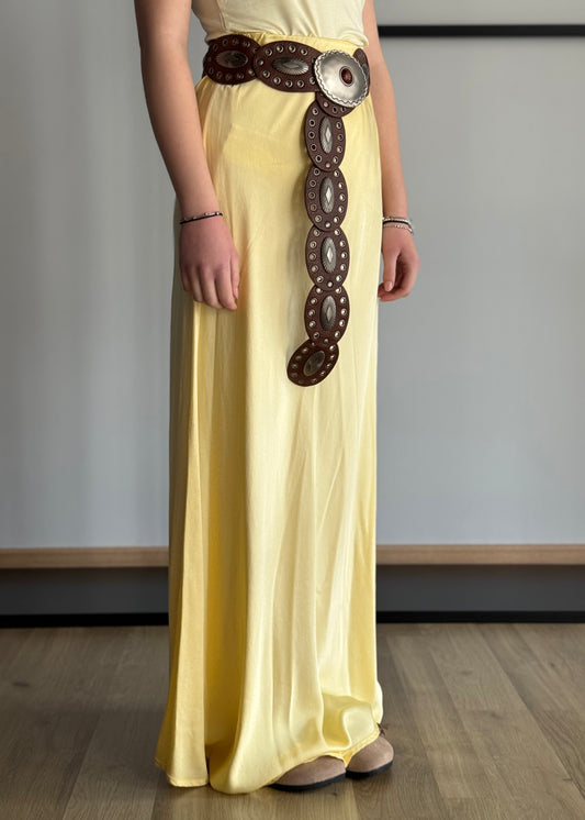 Gonna ZAHJR in satin giallo