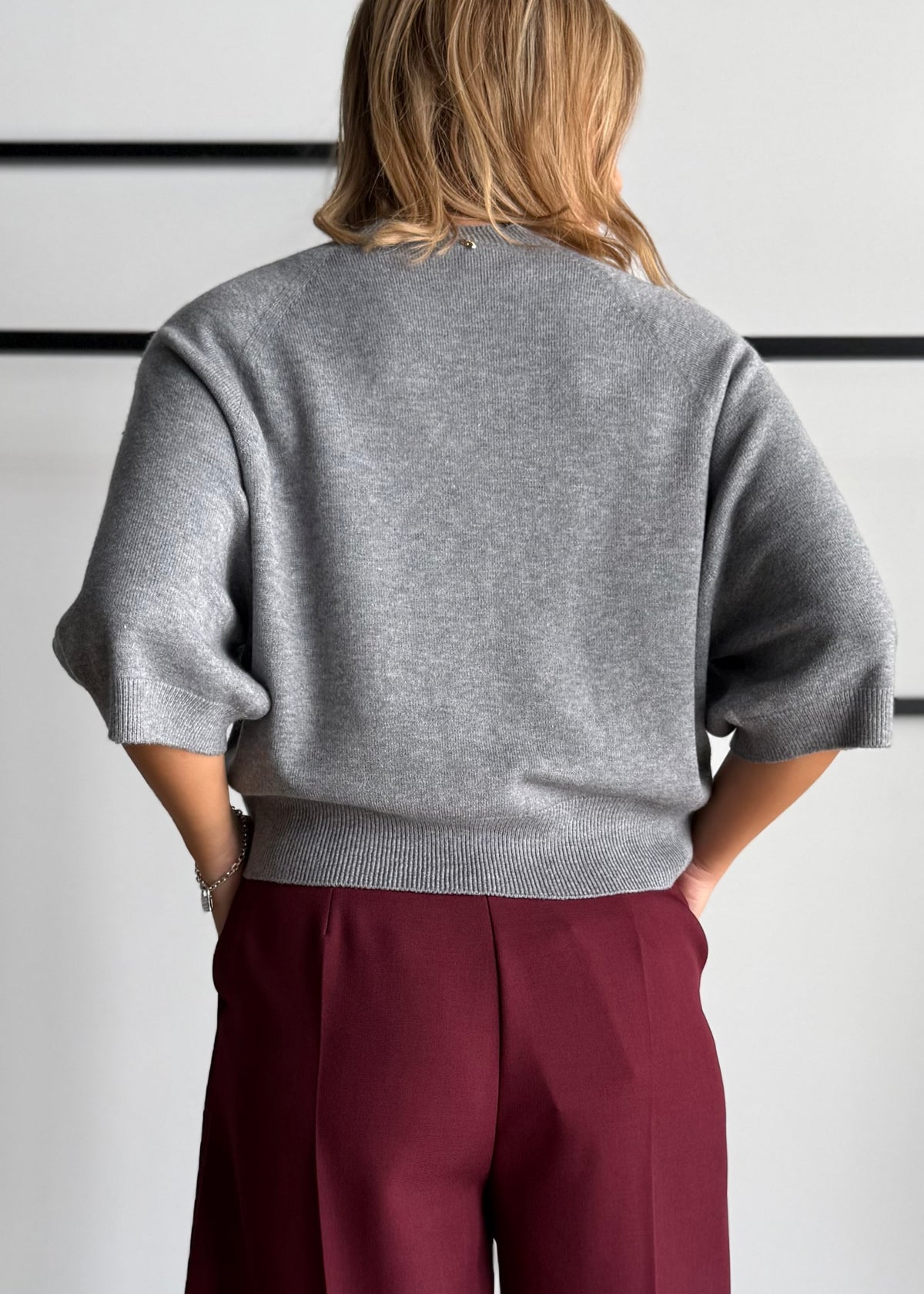 Maglia con maniche a 3/4 grigio - PHILIALOFT