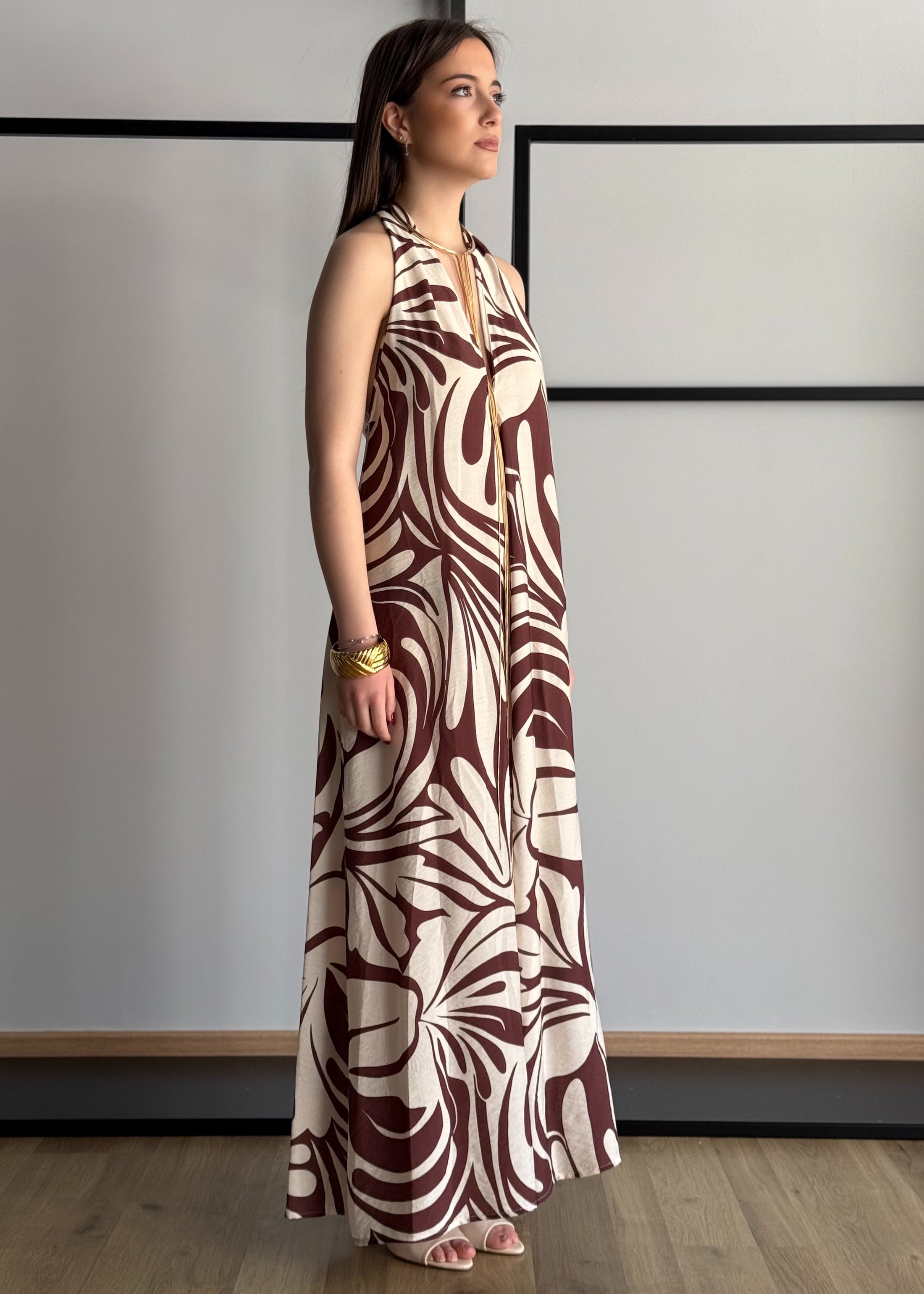 Abito lungo KIKISIX con scollo halter