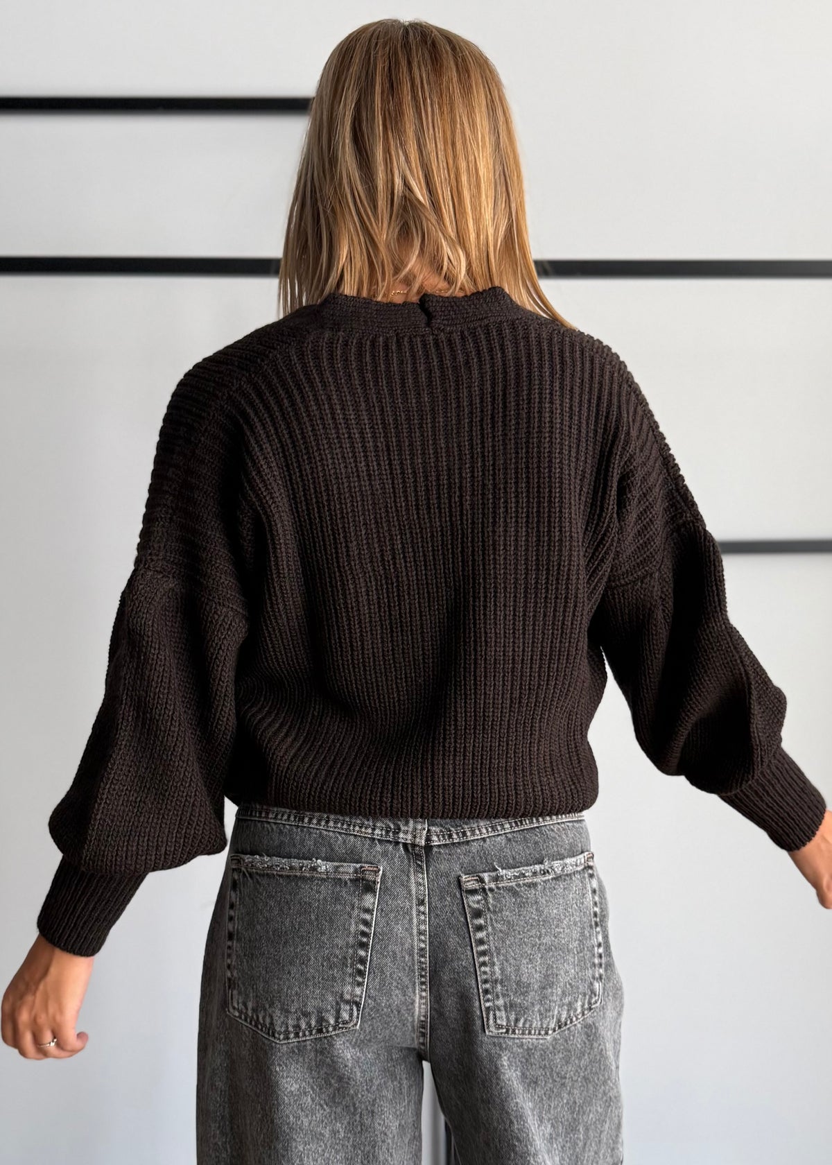 Cardigan chunky Moro con tasche - ZAHJR