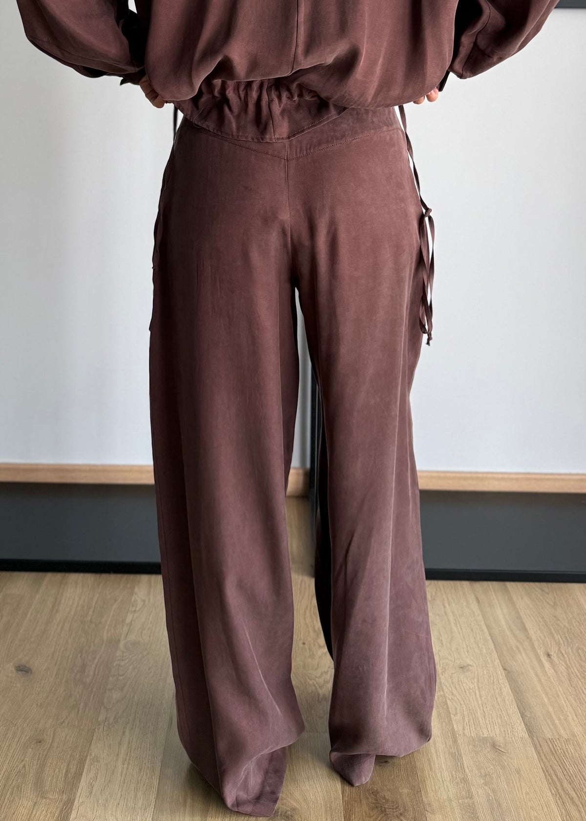 Pantalone cargo wide leg moro - ZAHJR