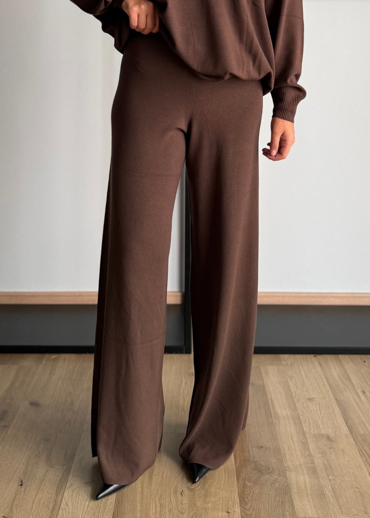 Pantalone moka in viscosa - KONTATTO