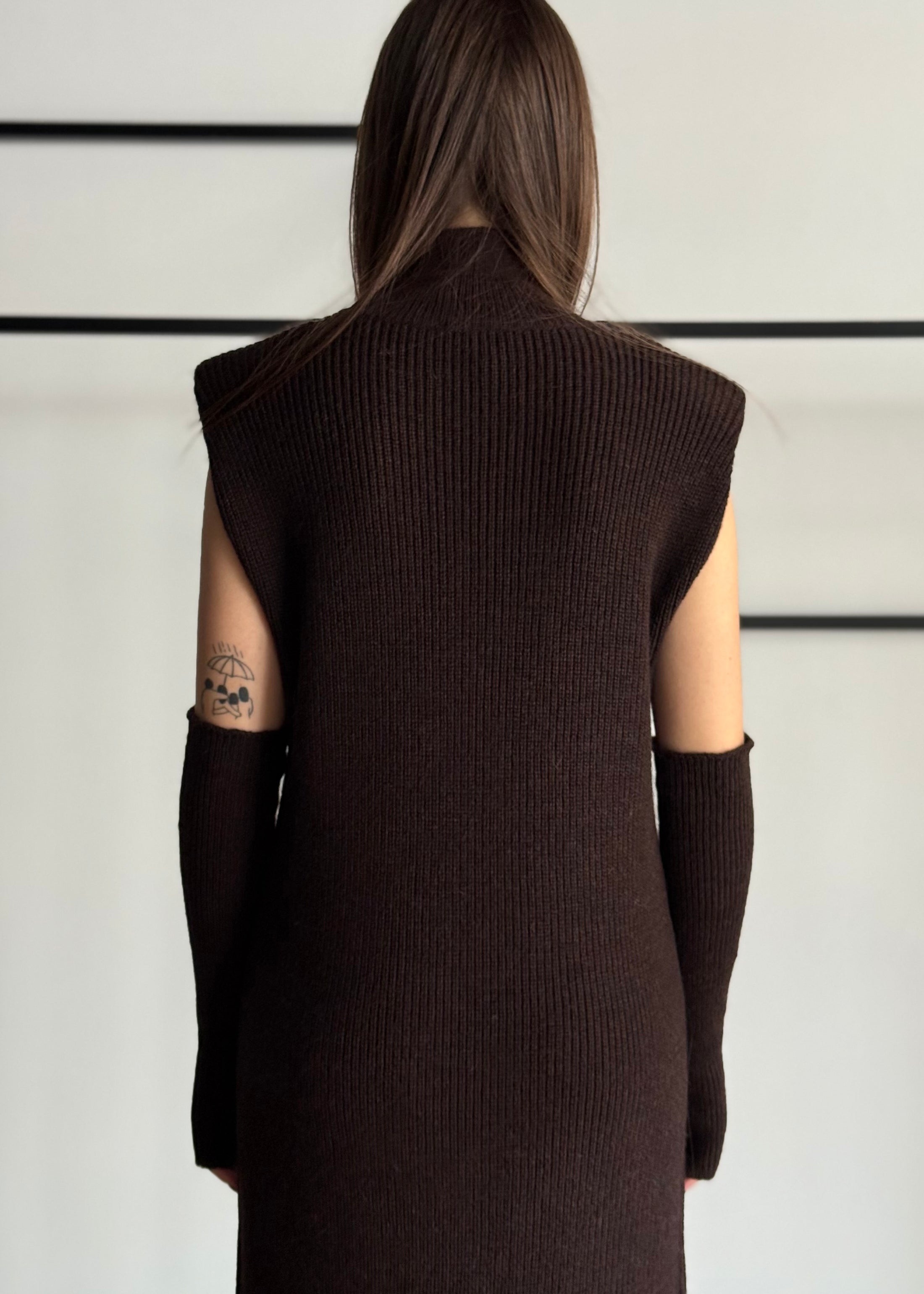 Abito KONTATTO in maglia con manicotti