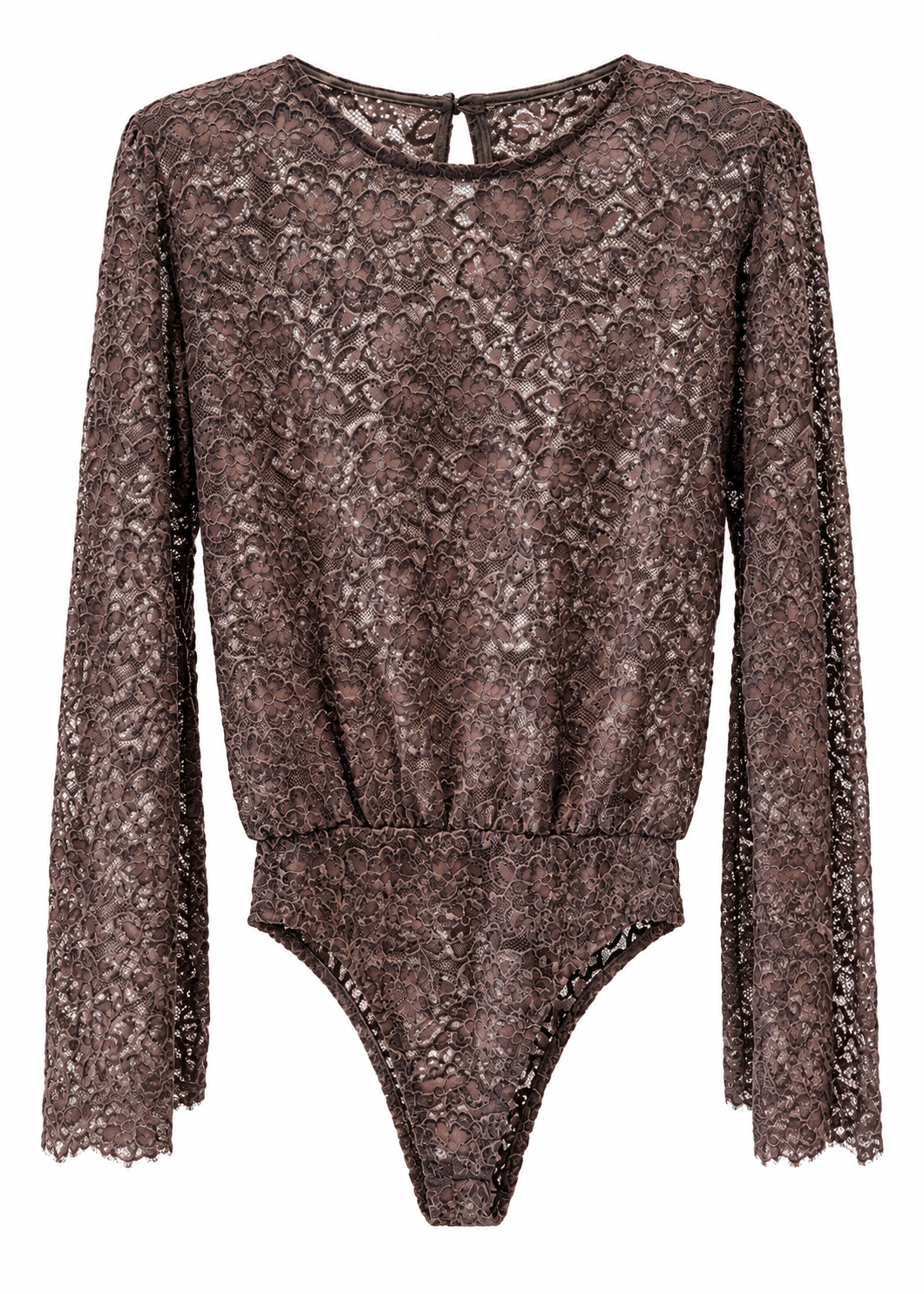 Body in pizzo floreale moro - ZAHJR