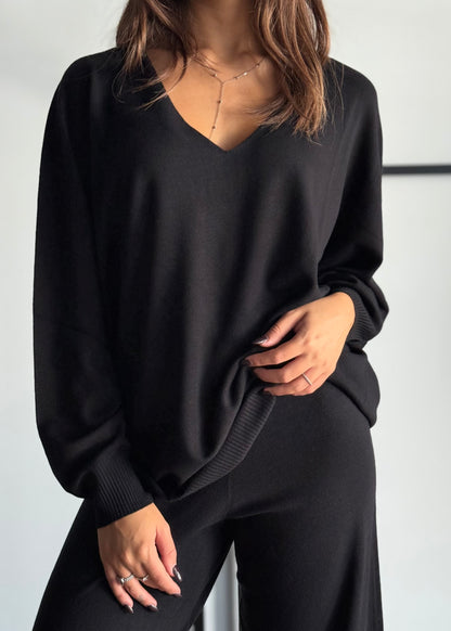 Maglia in viscosa scollo a V -KONTATTO