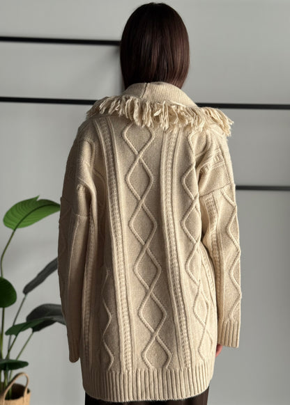 Cardigan con frange -KONTATTO