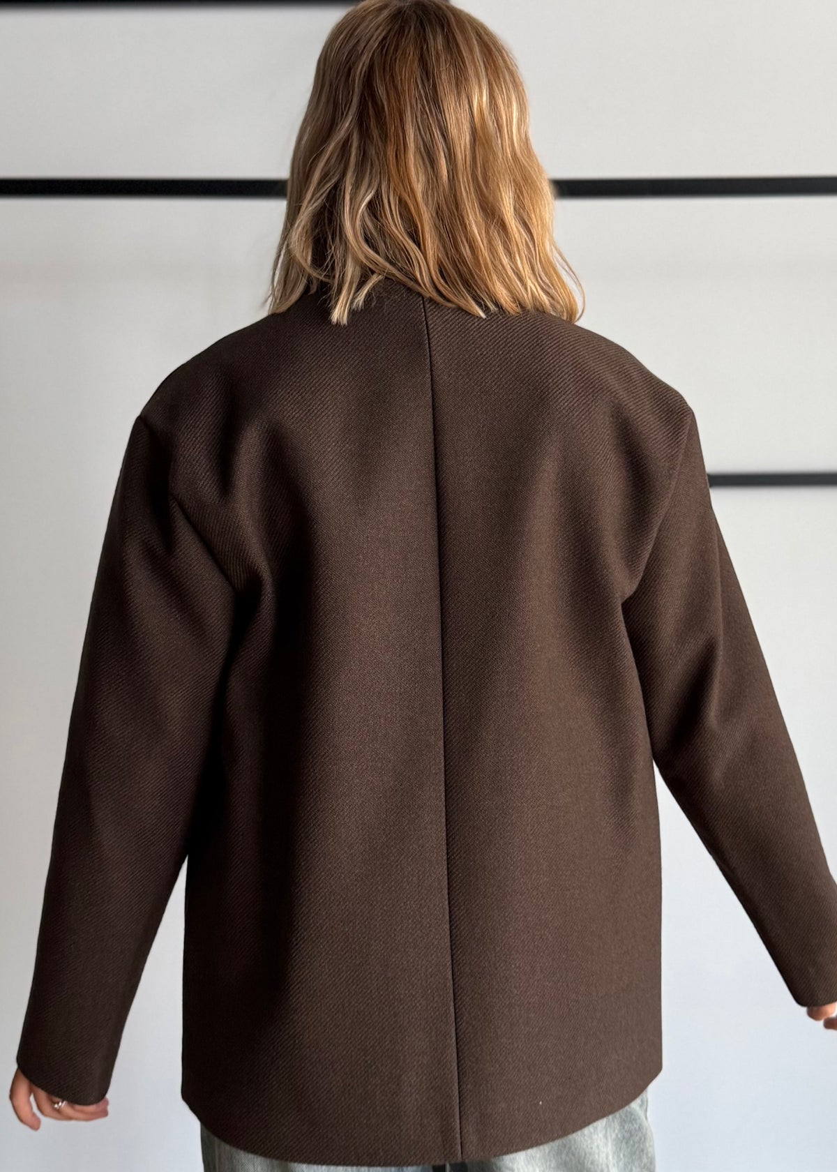 Cappotto moro con chiusura asimmetrica - ZAHJR