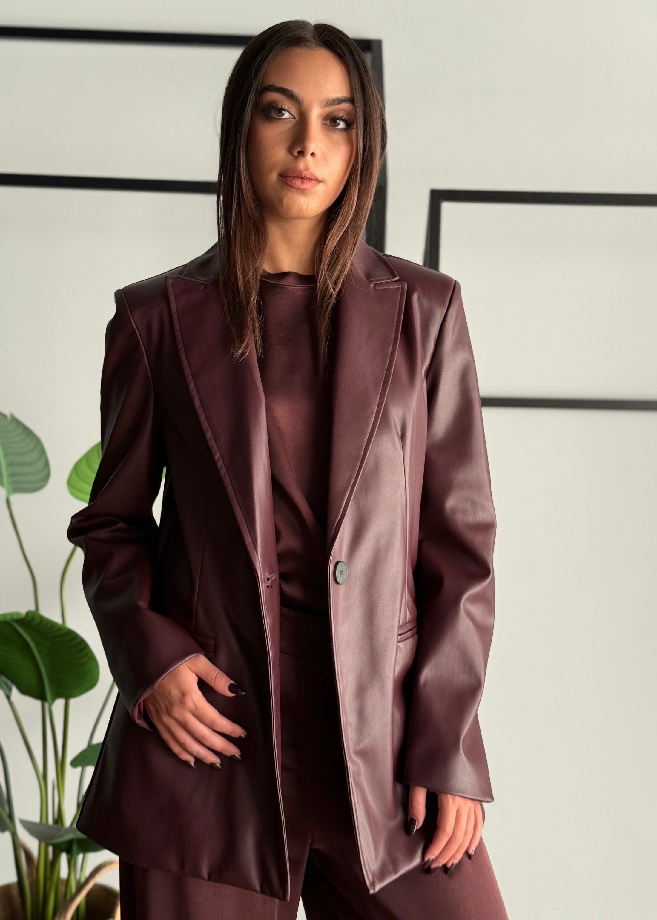 Blazer in ecopelle -KONTATTO