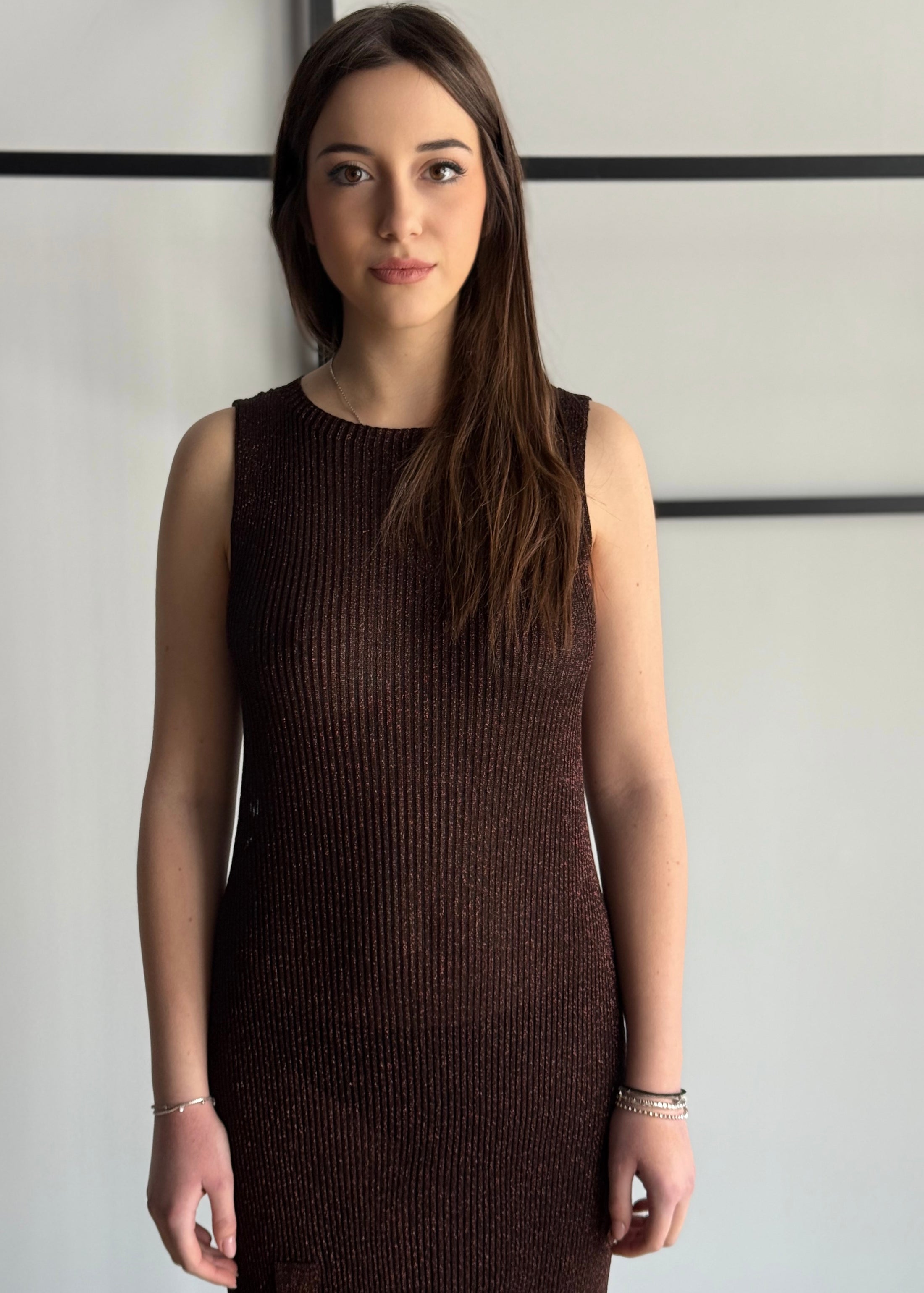 Abito KONTATTO in lurex moro