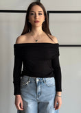 Carica l'immagine nel visualizzatore della galleria, Top ZAHJR modello shiffer nero
