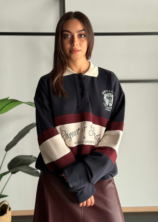 Felpa over modello polo -ZAHJR