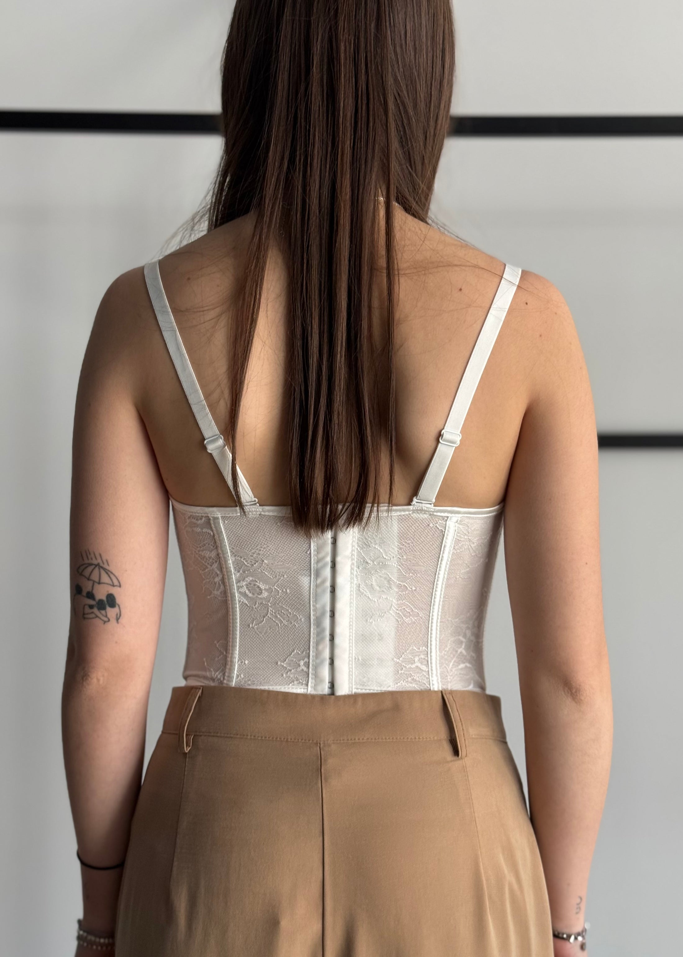 Bustier THEVICE bianco in pizzo