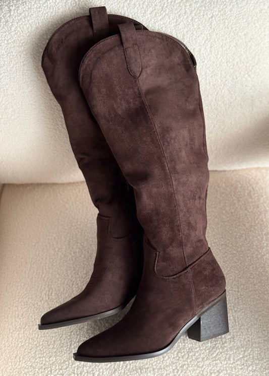 Stivali texani THEVICE in suede moro