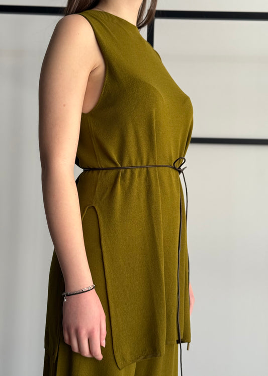 Top KONTATTO olio con cintura