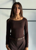 Carica l'immagine nel visualizzatore della galleria, Maglia basic collo barca -ZAHJR
