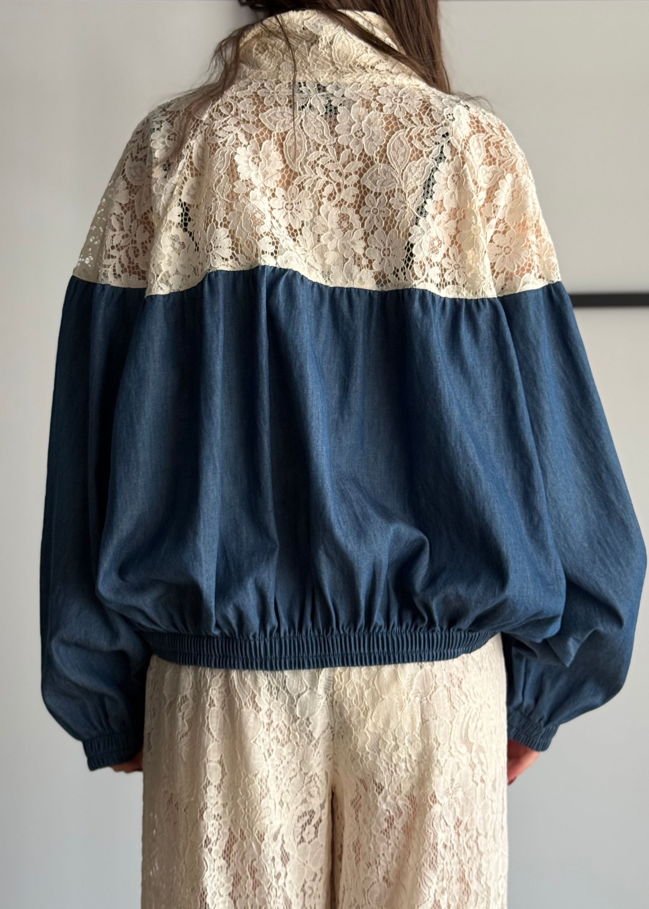 Giacca denim KIKISIX con pizzo