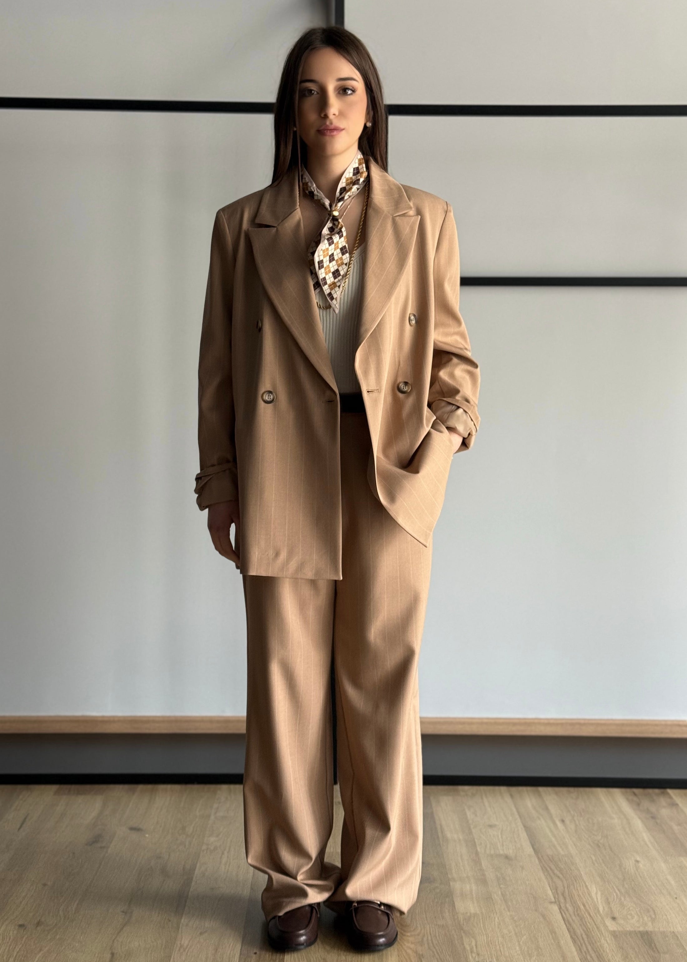 Pantalone ZAHJR a palazzo gessato