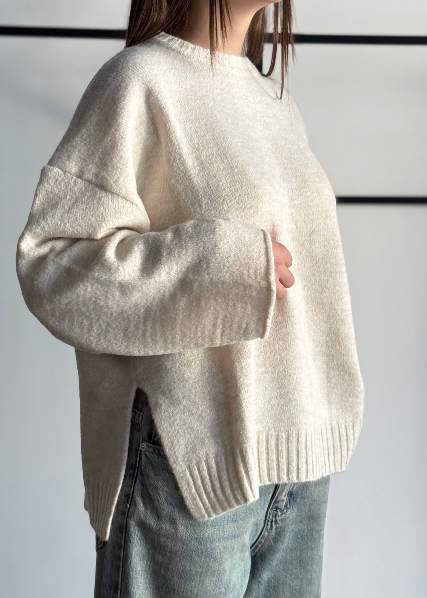 Maglia over in misto lana -KONTATTO