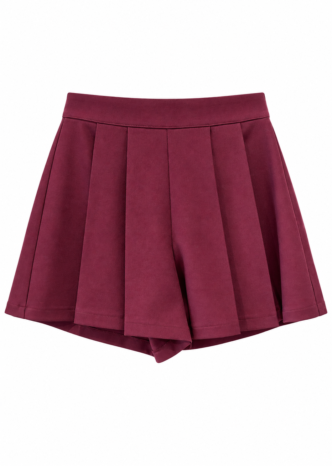 Gonna pantaloncino a pieghe vino - ZAHJR