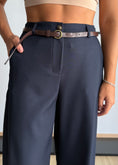 Carica l'immagine nel visualizzatore della galleria, Pantalone blu a palazzo - ZAHJR
