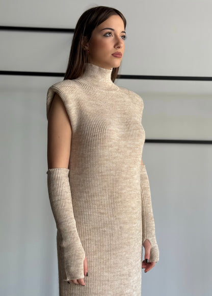 Abito KONTATTO in maglia con manicotti
