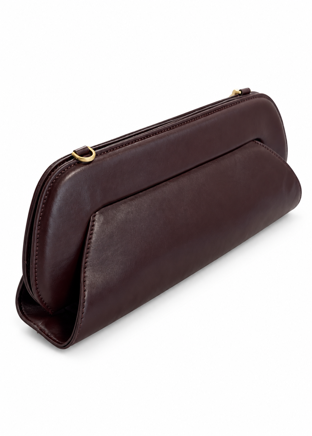 Borsa clutch vino con tracolla