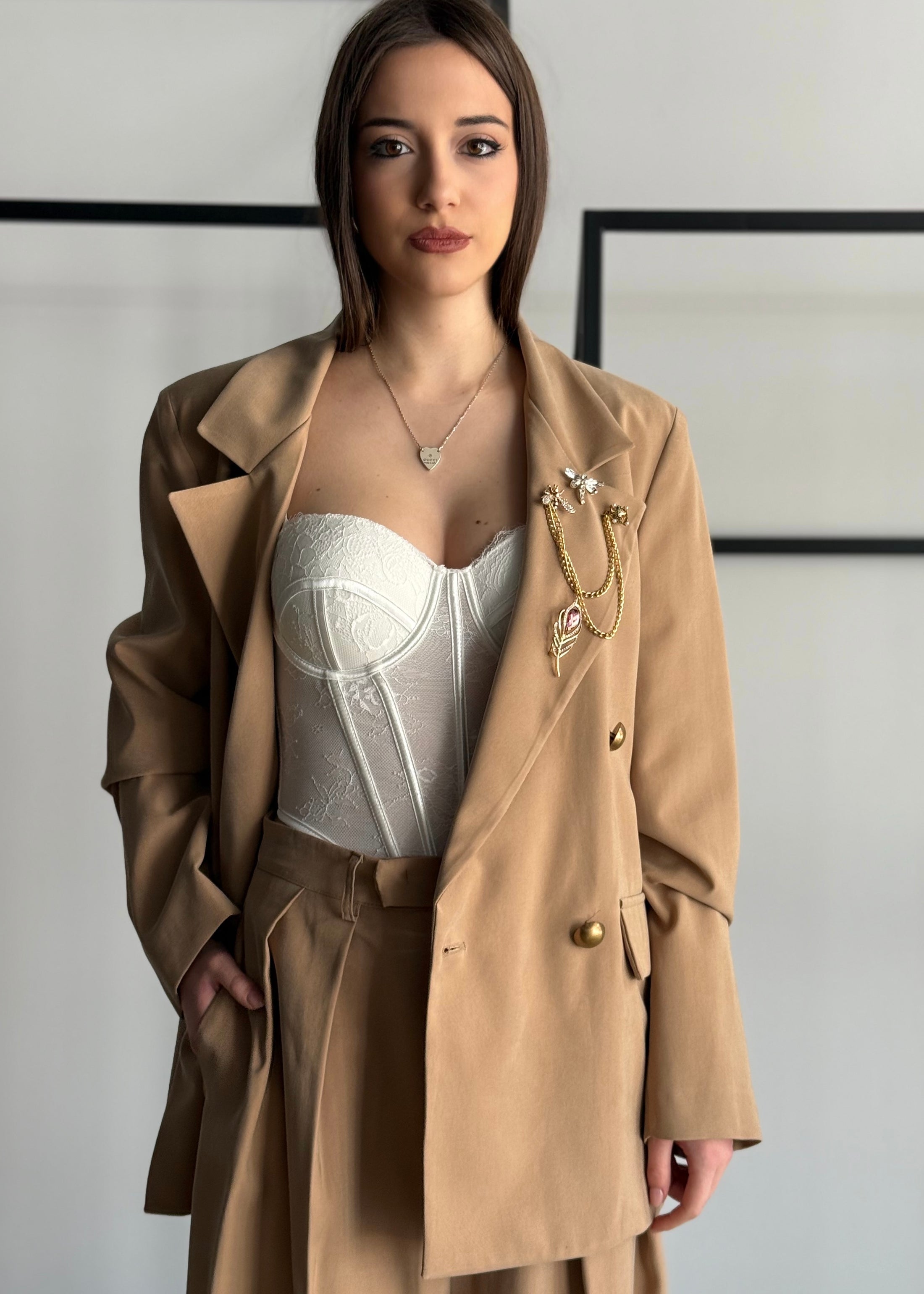 Blazer ZAHJR doppiopetto con bottoni oro