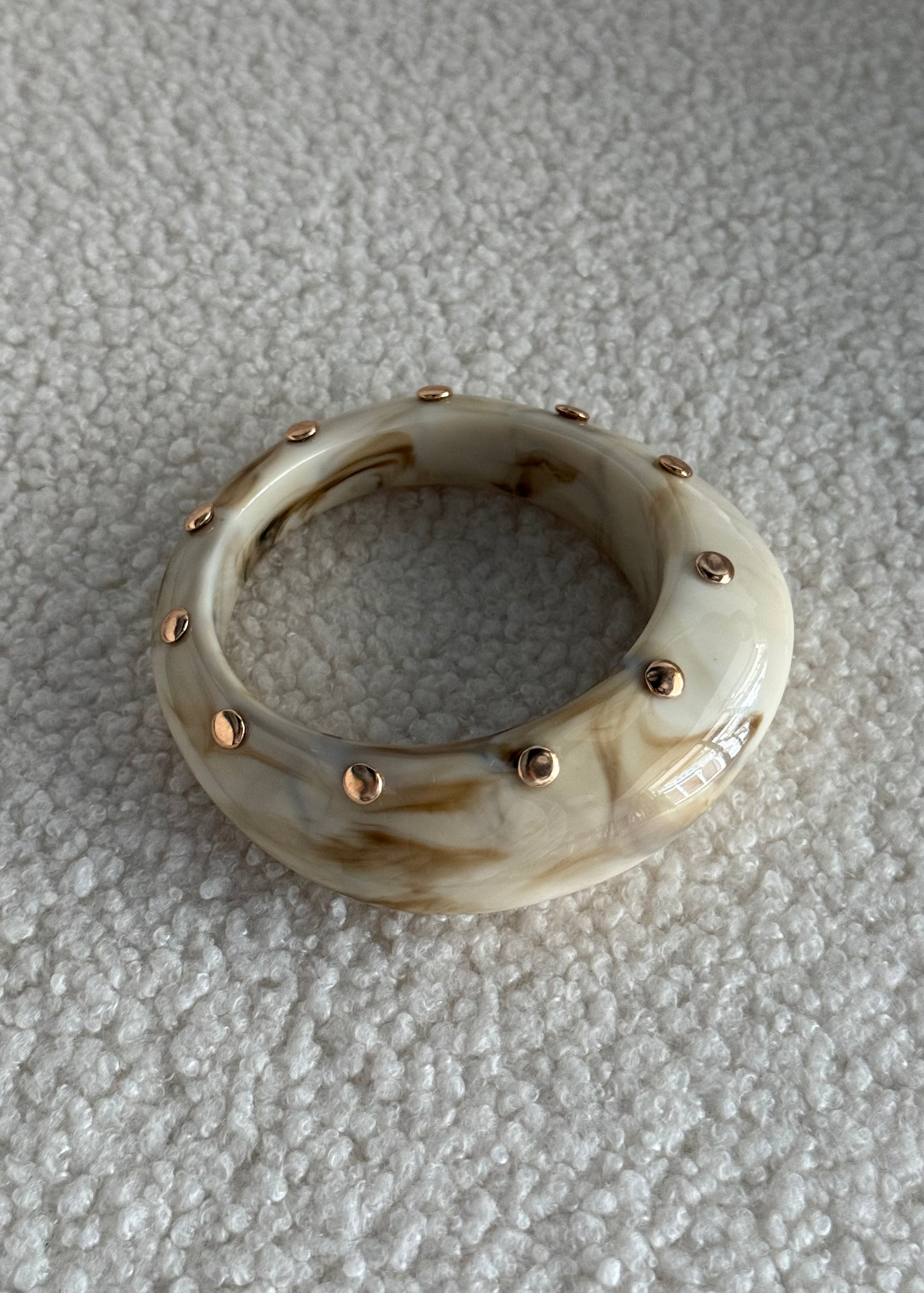 Bracciale THEVICE effetto marmorizzato avorio